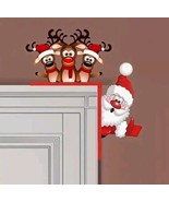 Santa Claus Reindeer Door Frame Decorations Door Corner Ornament  Christmas - $11.87