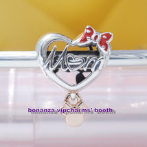 2022 Mother&#39;s Day Release Two-tone Disney Minnie Mouse Mom Heart Charm  - £14.22 GBP