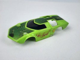 Aurora T-jet Slot Car Body only Lime Green " Too Much"  HO Scale Glitter Paint - $19.79
