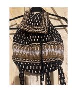 Vera Bradley Mini Backpack Zebra Animal Pattern Retired Black Brown Cotton - $19.79
