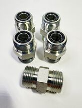 Qty-5 MFS2403-08-08 Hex Body Hydraulic Nipple Fitting Male 1/2” ORFS X 1... - $25.75