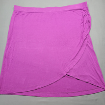 UK Style Women Skirt Size XL Purple Solid Mini Stretch Tube Preppy Gathe... - £9.89 GBP