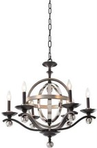 Chandelier KALCO ROTHWELL Contemporary 2-Tier Tiered 7-Light Polished Satin - £4,364.66 GBP
