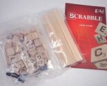 NEW Scrabble wooden letter tiles replacement complete set 100 wooden rac... - $13.00