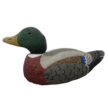 VTG Hand Painted Colored Mallard Duck Decoy Unmarked - £194.68 GBP
