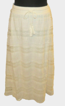 Torrid Plus Size 6X-30 Ivory Lace Boho Maxi Skirt, Elastic Waist - $39.98