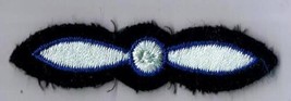 Canadian Armed Services Aviator Silver &amp; Blue On Black Arm Patch 1&quot; x 3&quot; - £2.22 GBP