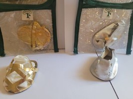 Vintage 1990 Shoes for Robin Woods Doll Gold  Sandals &amp; Silver Boots 3, 1/4&quot;  - £17.15 GBP