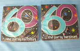 2 Packs 16-2PLY Adult Birthday Beverage Napkins Amscan 60..the party con... - £11.15 GBP