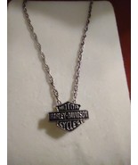 VINTAGE HARLEY DAVIDSON 925 SILVER PENDANT  18&quot; NECKLACE - $490.67 MXN