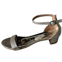 Badgley Mischka Girls Formal Ankle Strap Dress Sandals Rhinestone Shoes Size 5 - £13.52 GBP