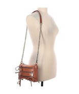 Rebecca Minkoff Tan Leather Zipper Tassel Crossbody Gold Hardware Chain ... - $95.38 CAD