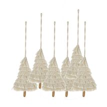 Fringes Christmas Tree Ornaments Set of 6 | Holiday Hanging Decor - $49.99