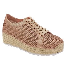 INC INTL Concepts Women Espadrille Platform Sneaker Asina Size US 8 Pink Glitter - £38.15 GBP