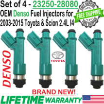 NEW OEM Denso 4Pcs Fuel Injectors for 2004-2007 Toyota Solara 4 Cylinder 2.4L I4 - £183.53 GBP