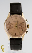 Vintage Uomo Cronografo Fairfax 18K Oro Giallo Custodia W/ Sub Dials &amp; - £2,209.83 GBP