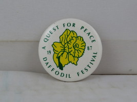 Toruist Pin - Dafodial Festival Washington 1987 - Celluloid PIn  - £11.96 GBP