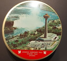 Canadian Horseshoe Falls Cookie Tin 8&quot; Round Niagara Falls Ontario Canada - £7.47 GBP