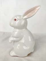 Fitz and Floyd Albino Bunny Rabbit Ceramic Figure 7-1/2” tall - $33.60