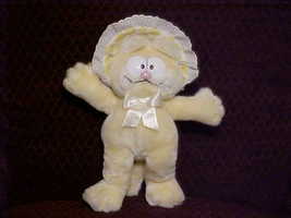 12&quot; Baby Garfield Yellow Plush Toy Full Body With Bonnet By Dakin - £78.63 GBP