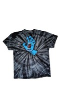 Vintage Mens 90s Santa Cruz Screaming Hand Logo Tie-dye Black/Gray Shirt... - $14.25
