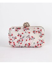   Flower Banquet Bag Sweety Embroidered Beads Evening Bag For Lady Shiny Rhinest - £72.35 GBP