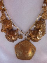 VTG 1970&#39;s  Pididdly Links Cat 24 inch necklace-15 charms-pendants-Kingston NY - £93.04 GBP