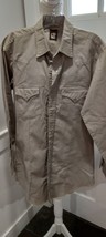 Vintage Karman Men Pearl Snap Button Long Sleeve Shirt Size Large Western Cowboy - £19.65 GBP
