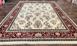 Karastan Rug 8.6 x 11.6 English Manor #2103 Ivory Floral Sarouk Wool Carpet - £1,974.40 GBP