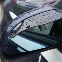 Car Rearview Mirror Rain Protection Eyebrows 2-piece Set-BLACK   - $19.99