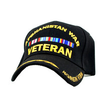 Afghanistan War Veteran w/metals on a black  ball cap - $20.00
