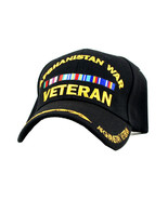 Afghanistan War Veteran w/metals on a black  ball cap - $20.00