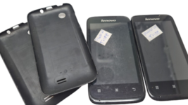 2 Lot Lenovo A369I Cell Phones Power up Good display Freeze Good For Repair - $24.03