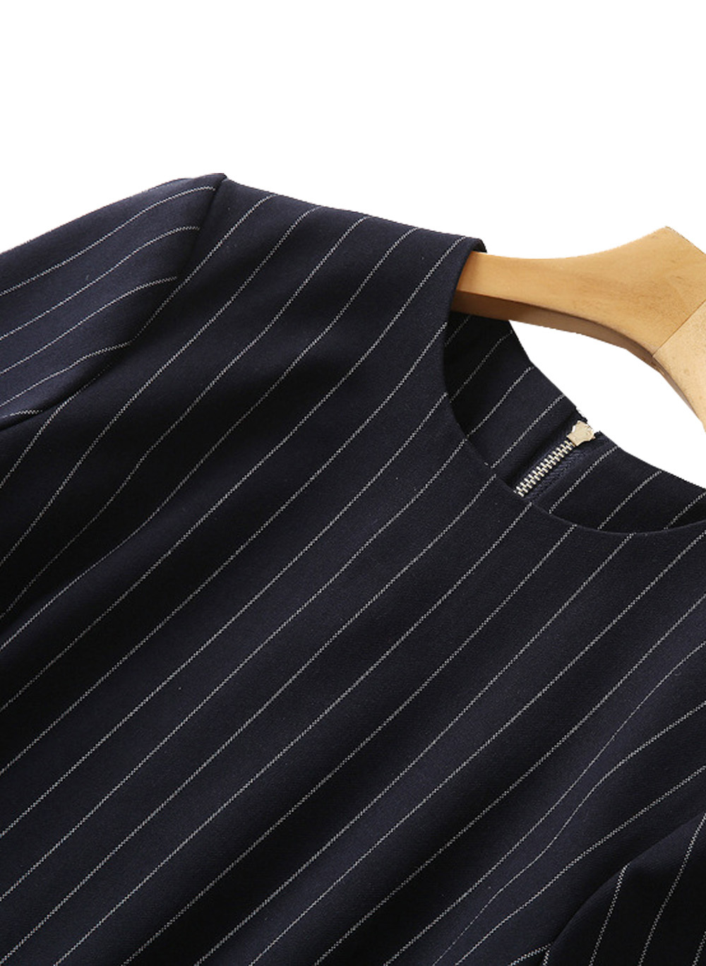 Celeb Amal Clooney Inspired Short Sleeve Black Pinstripe Sheath Dress AU 10 AUS Item image 7