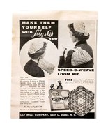 1957 Lily Mills Co Speed O Weave Loom Kit Advertisement Crafts Sewing Su... - $27.40 CAD