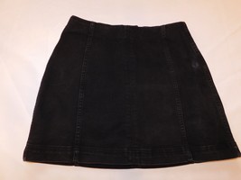 Wild Fable Ladies Women&#39;s Size 10 Denim Skirt Jean Black GUC - £12.33 GBP