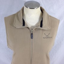 Haley Womens Sleeveless Fleece Vest Sz Medium Beige Full Zip and Pockets - £18.94 GBP