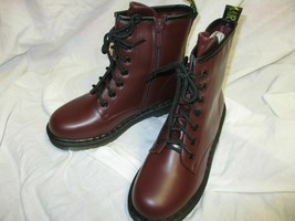 Dream Pair Fight-1K Girls Leather Lace Up Heeled Boots 7&quot;Tall Size(5) C-Burgundy - £31.34 GBP