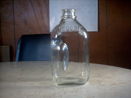 Vtg Clear Glass Milk/Juice Jug/Bottle/Container Half Gallon No Advertising Marks - £7.99 GBP