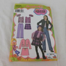 Simplicity Lizzie McGuire Sewing Pattern 4895 Top Pants Skirt Jacket Vest SZ 3-6 - £4.75 GBP