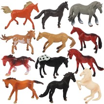 12Pcs 2-3&quot; Tiny Toy Horse Plastic Pony Small Foal Figures Mini Horse Toy... - £26.57 GBP