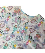 Fundamentals By White Swan Womens Scrub Top Medium Health Nurse Love Heal - $329.90 MXN