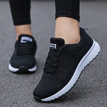 Women Casual Shoes Woman White Sneakers a08 black 36 - £18.10 GBP