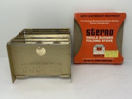 Vintage STERNO Folding Camp Stove Single Burner Hiking Backpack Picnic Survival - £14.99 GBP