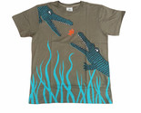 LACOSTE Kids T-Shirt Illustriert Von Joelle Jolivet Khakigrün Größe 14Y ... - £27.46 GBP