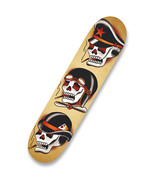 Three Hats Skulls Quality Skateboard Skate Deck Tattoo Artist Black Mark... - $59.00