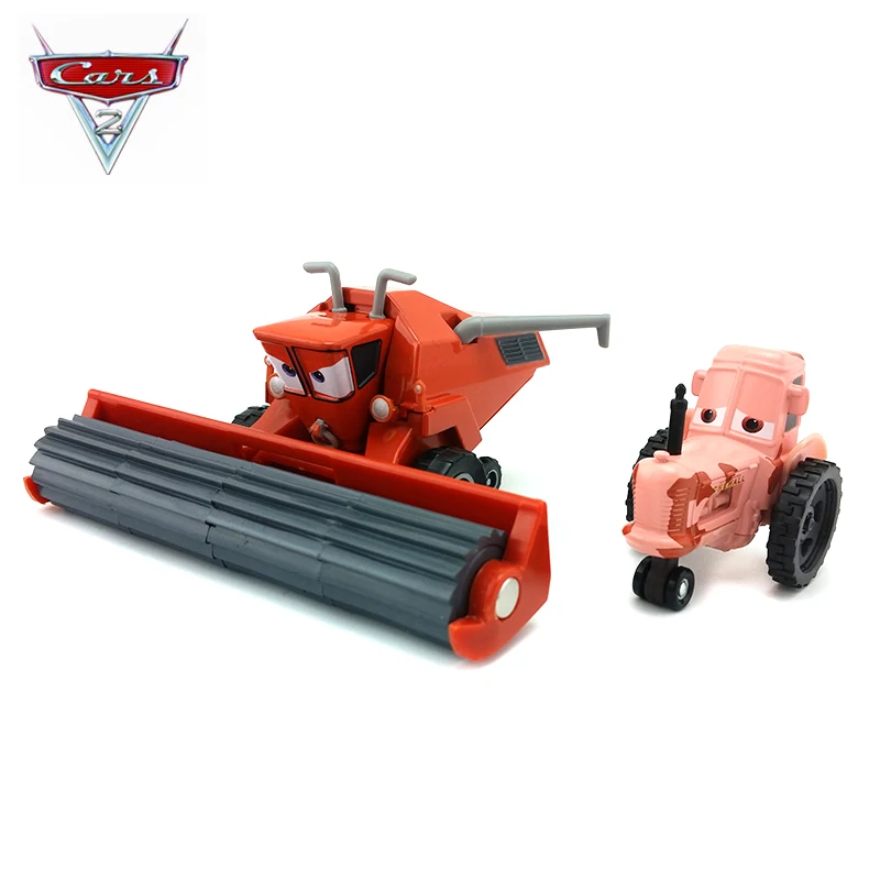 Pixar Cars  Diecast Car Toy Frank And Tractor Combine Harvester Bulldozer Modle - £88.93 GBP