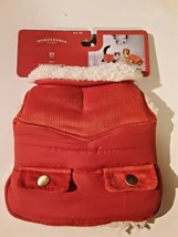 Wondershop Pet Red Puffer Vest with Corduroy Accent X-Small New - XS - EB197 - £8.57 GBP