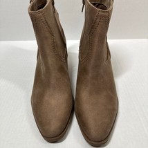 Dolce Vita Women&#39;s Perdue Brown Suede Zip Up Comfort Ankle Boots Size 7.5 - $65.95