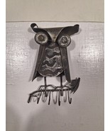 Mid Century Brutalist Metal Owl Sculpture Wall Hanging - $24.70